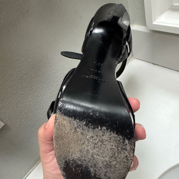 YSL Tribute 120 Patent Leather Platform Sandals - Picture 5 of 7